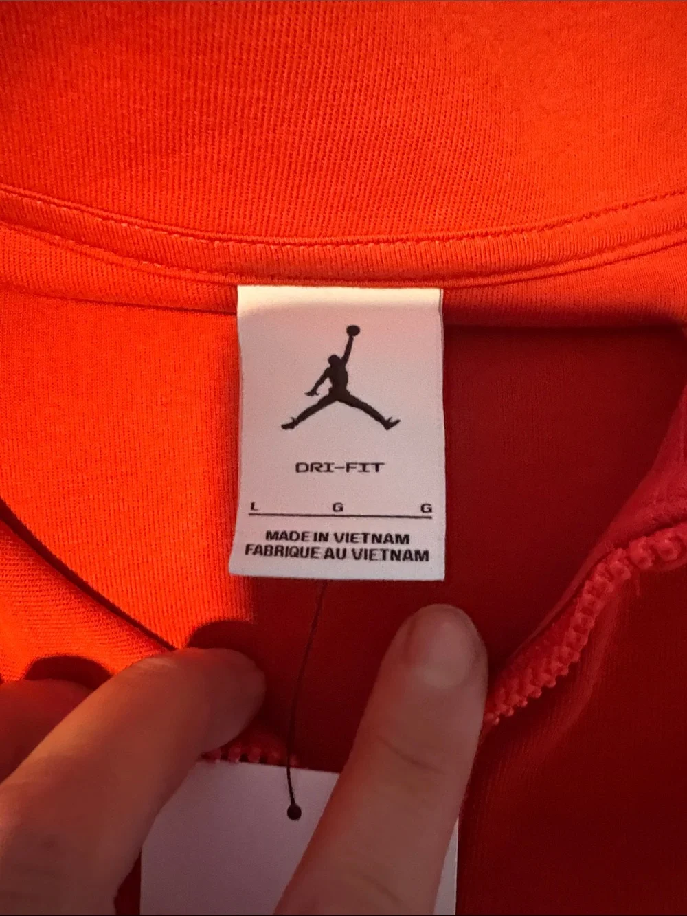 Nike Jordan’s Men’s Size L 1/4 Zip Rugby Style Pullover Red/White NWT!